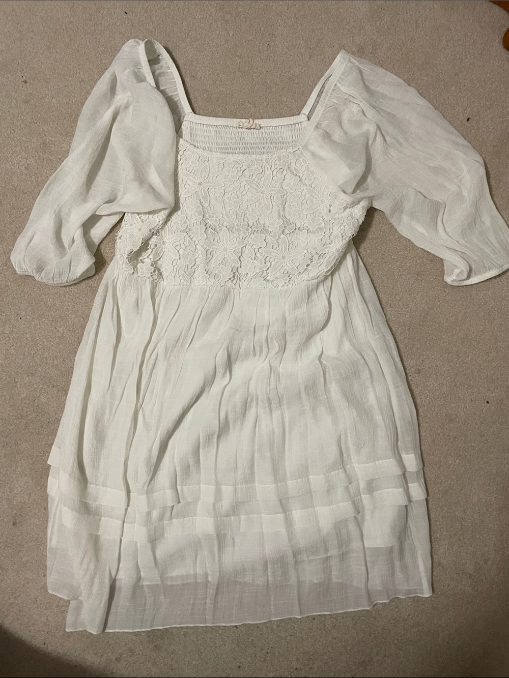 White boho dress
